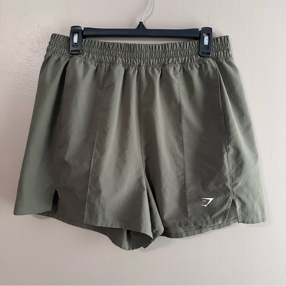 Gymshark Green Loose Workout Gym Shorts Womens Large Athletic Activewear